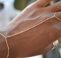 Cuff-It Hand Chain Bracelet  - 18K Gold over Stainless Steel