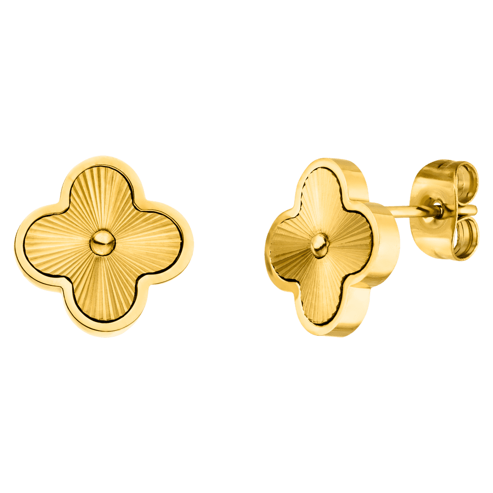 Radiant Clover Stud Earrings