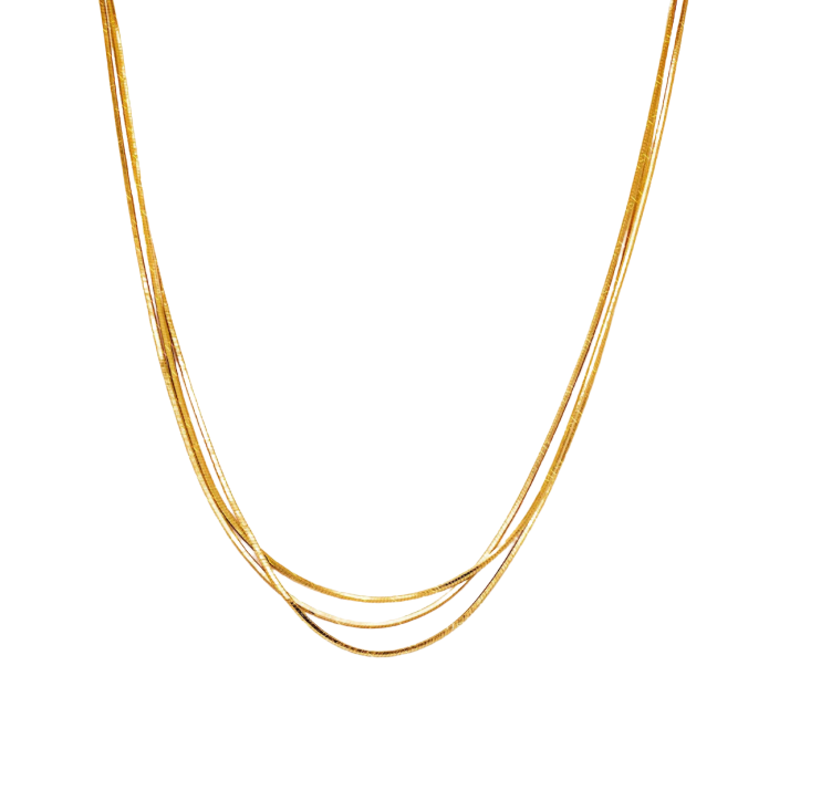 Triple Snake Chain Necklace