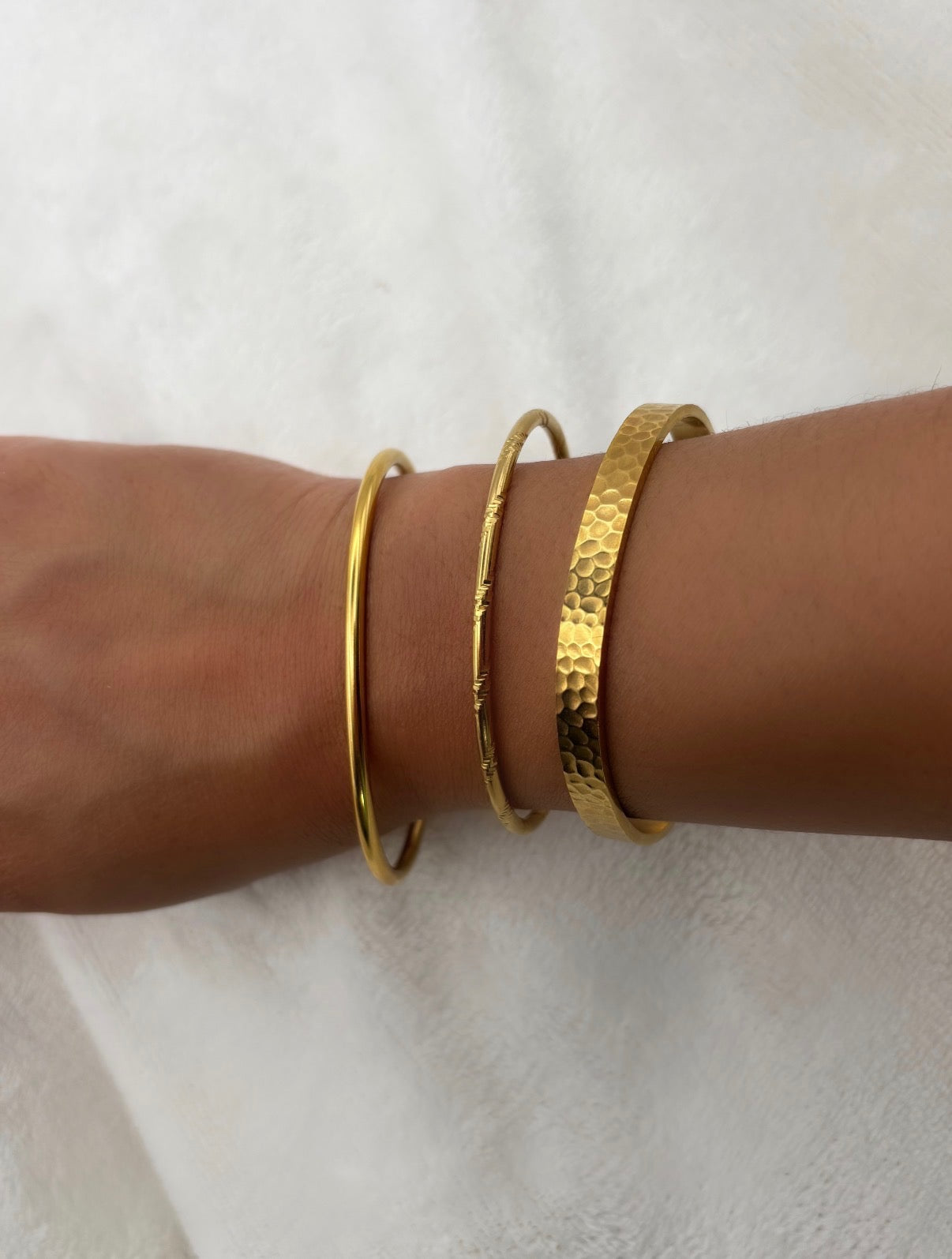 Thin Sculpted Cuff Trio