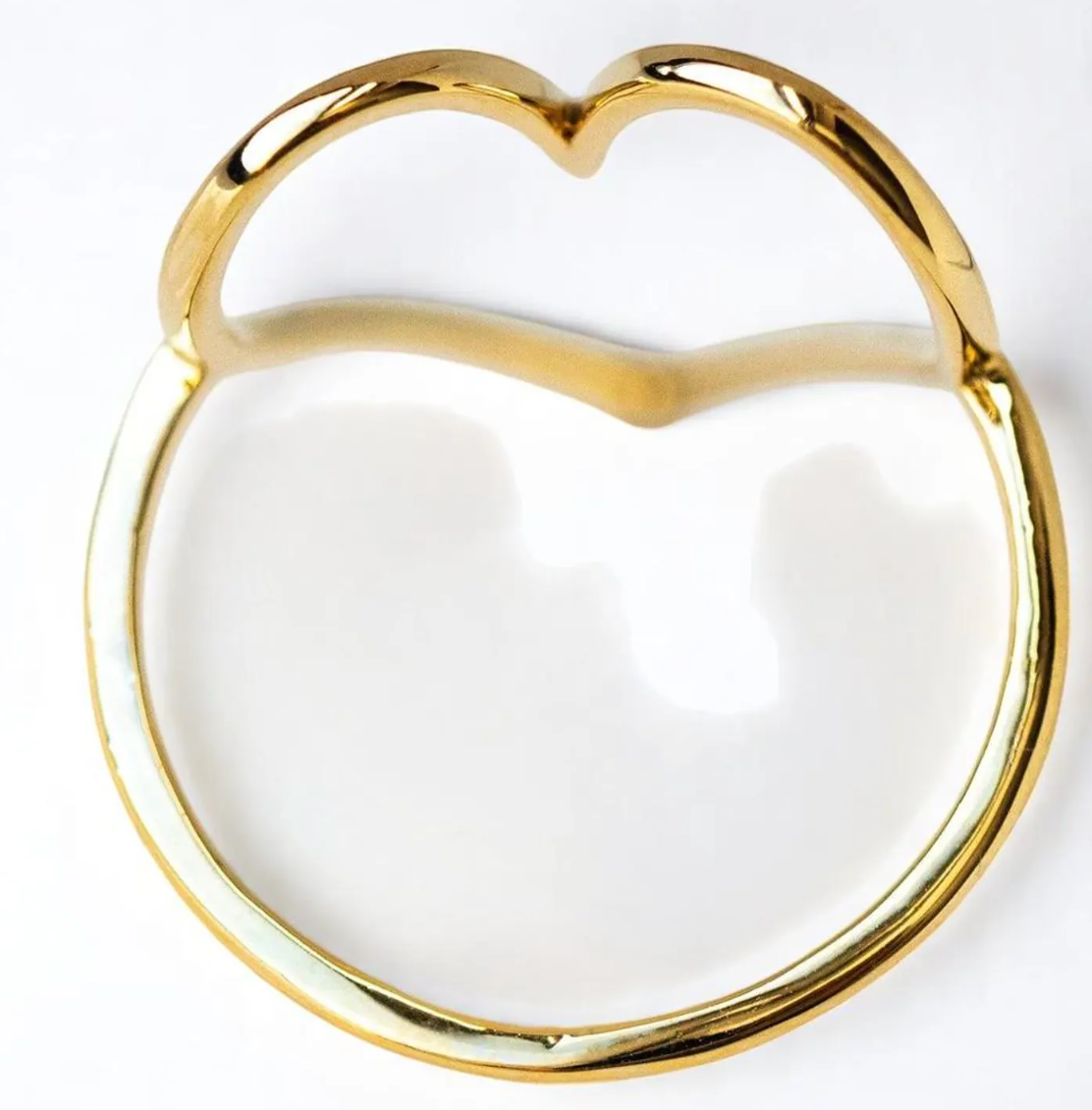 Caught Up Heart Ring - 18K Gold over Stainless Steel