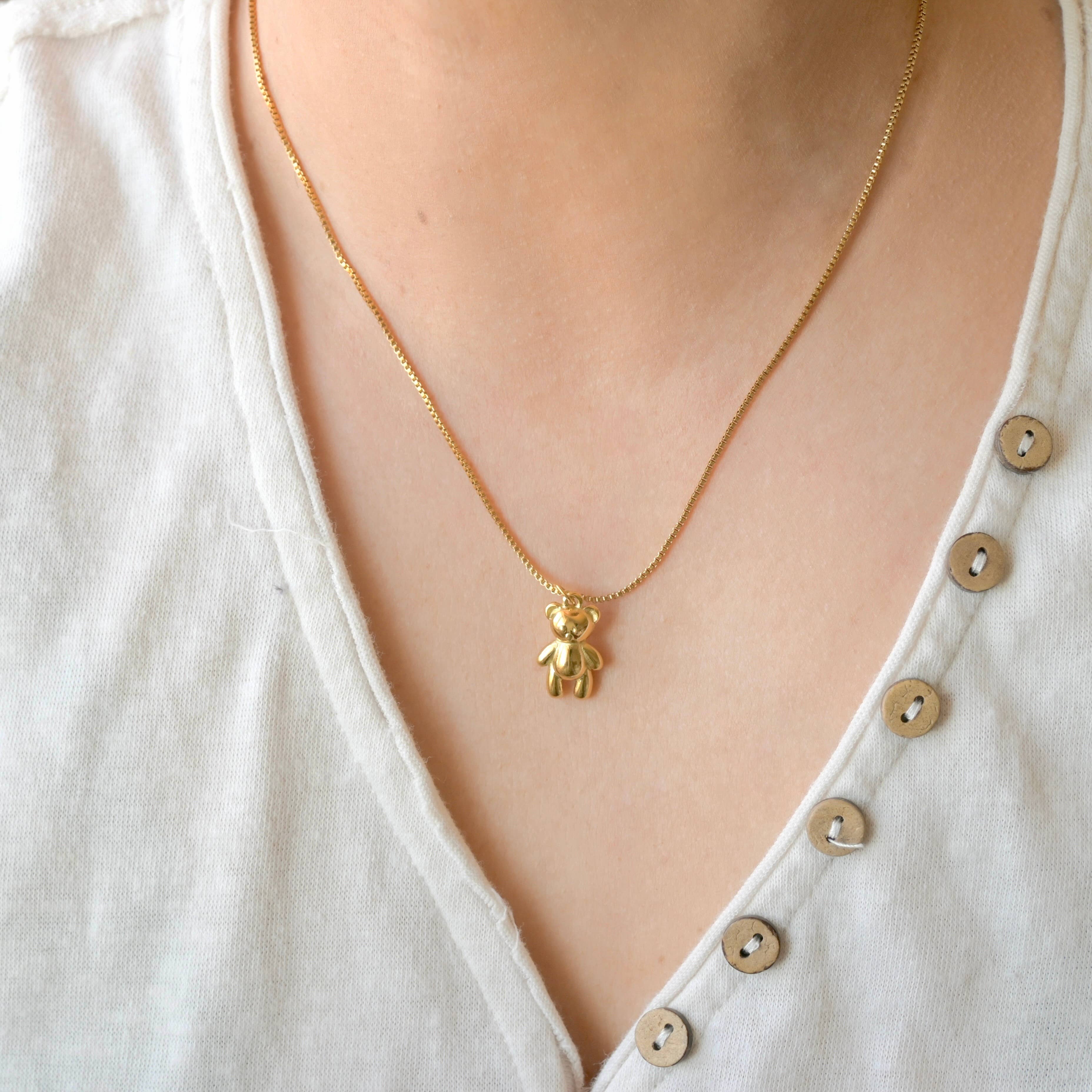 The Sculpted Teddy Necklace
