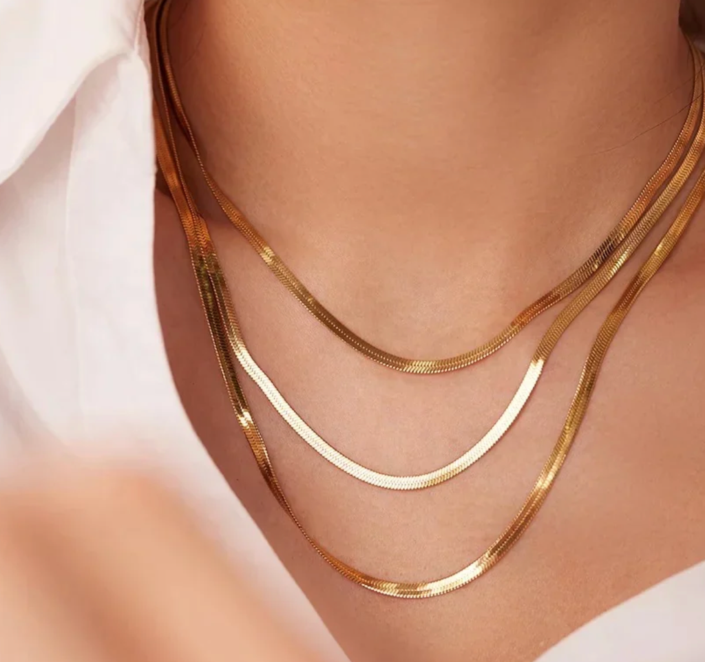 Triple Snake Chain Necklace