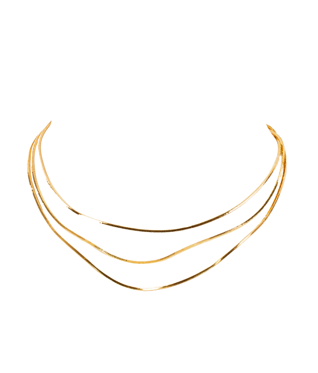 Triple Snake Chain Necklace