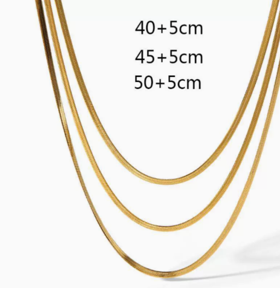 Triple Snake Chain Necklace