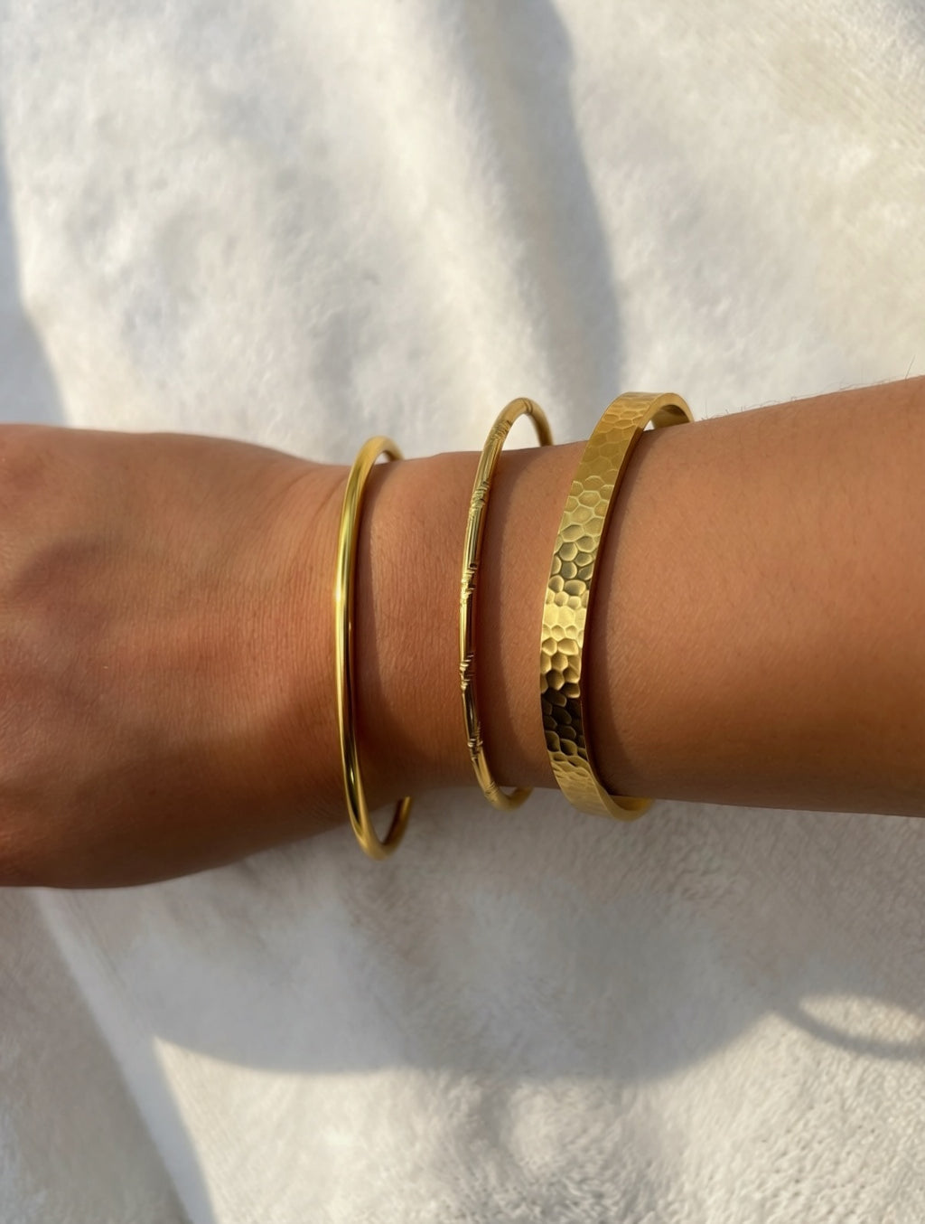 Thin Sculpted Cuff Trio