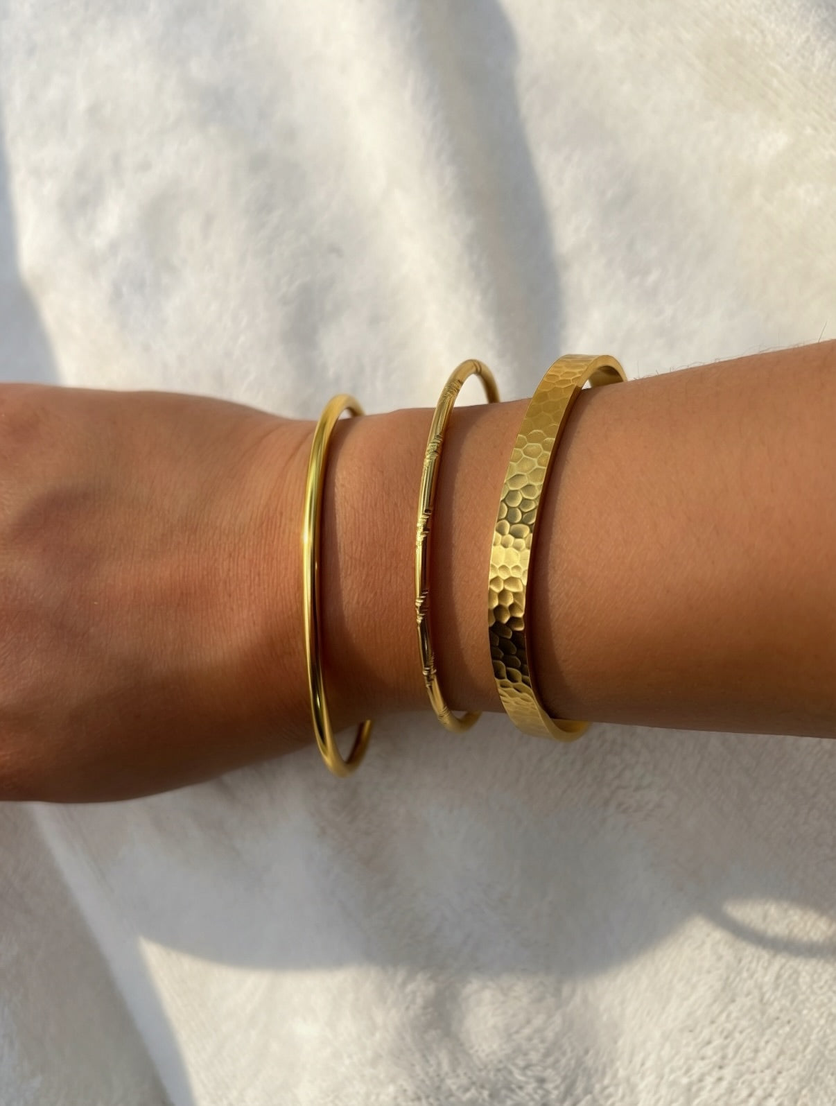 Thin Sculpted Cuff Trio