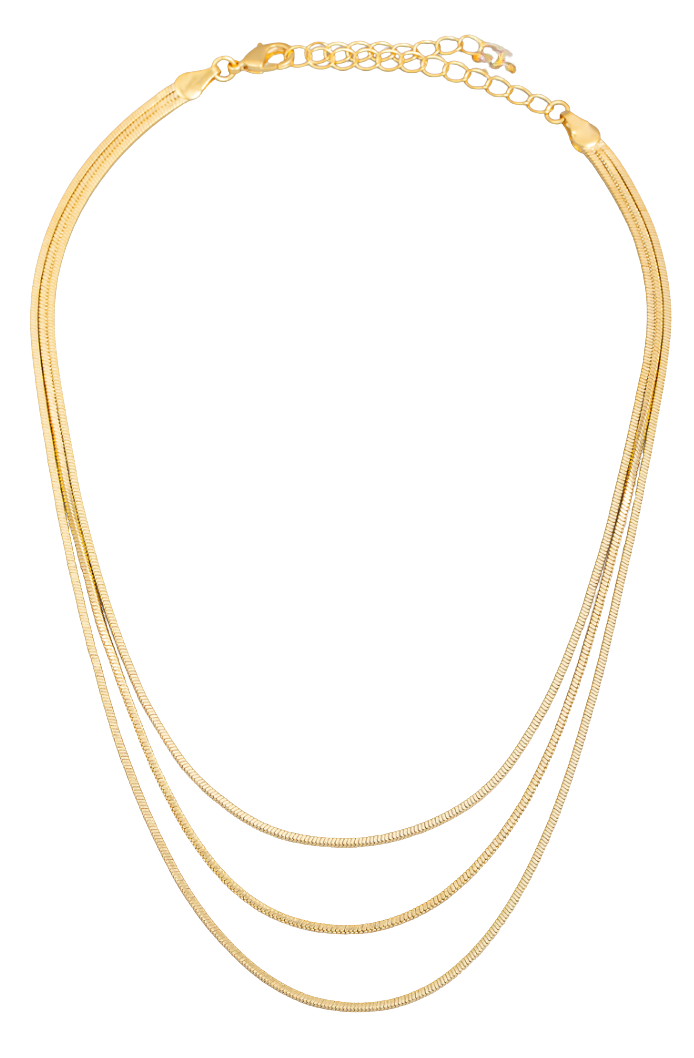 Triple Snake Chain Necklace