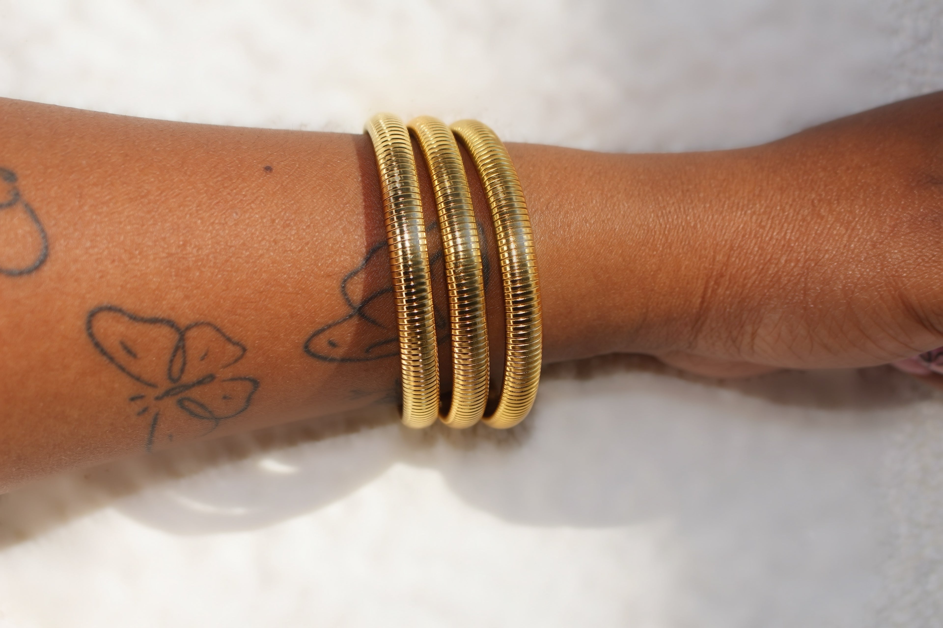 Cobra Coil Bangle Bracelet Set