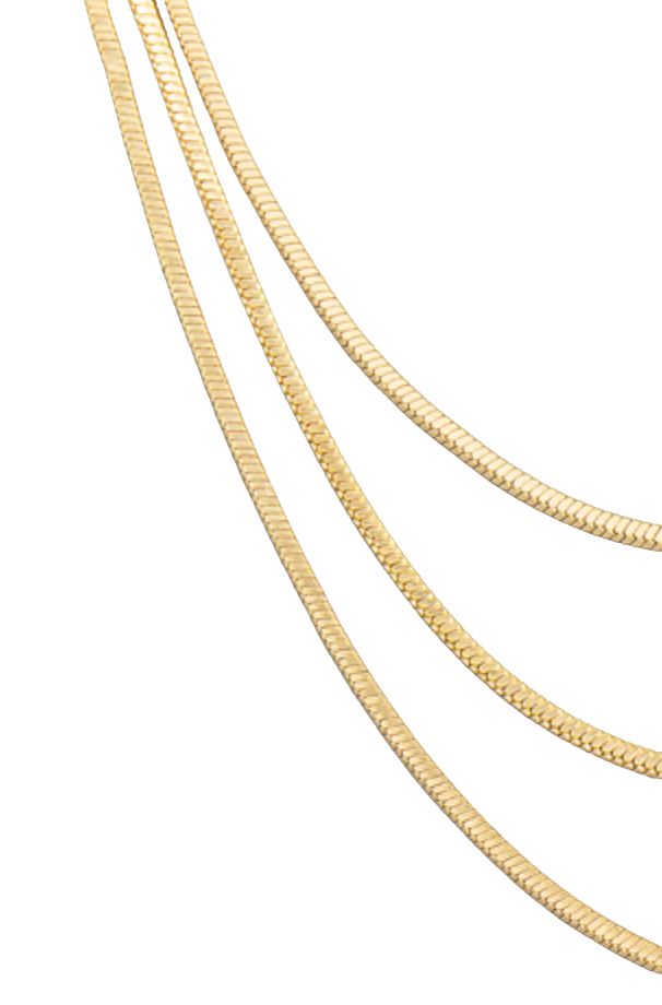 Triple Snake Chain Necklace