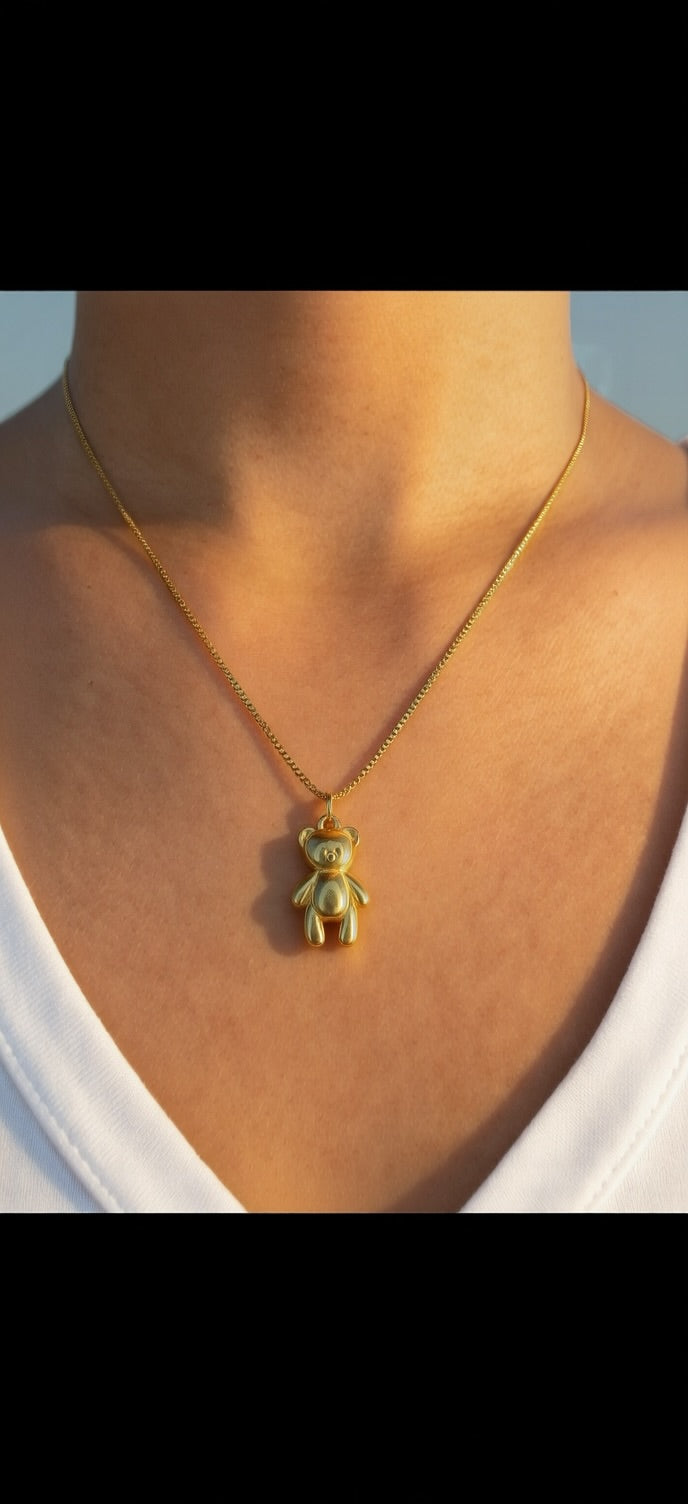 The Sculpted Teddy Necklace