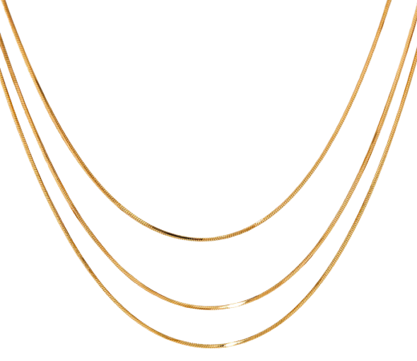 Triple Snake Chain Necklace