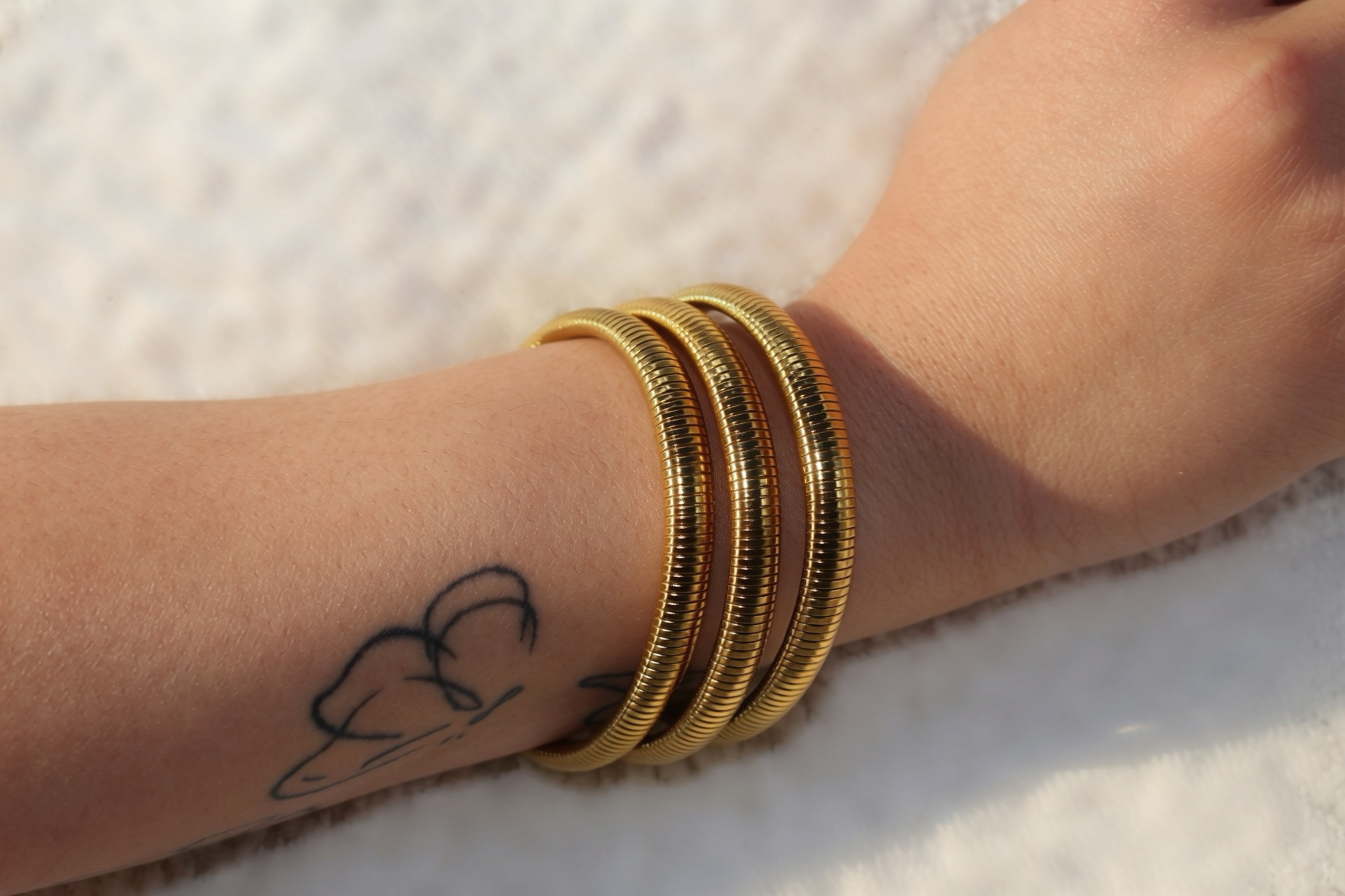 Cobra Coil Bangle Bracelet Set