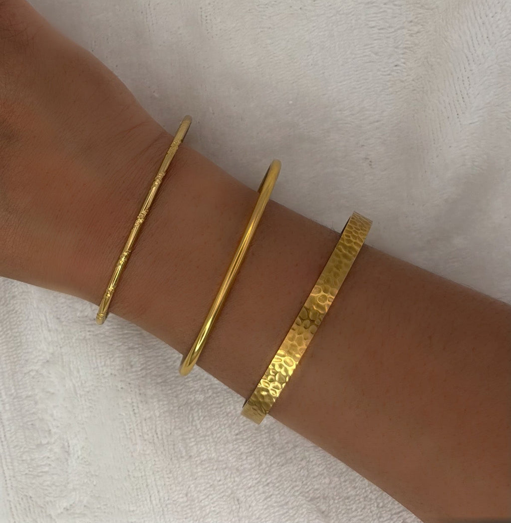 Thin Sculpted Cuff Trio
