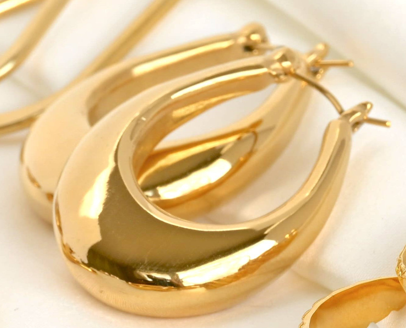 The Molten Teardrop Hoops