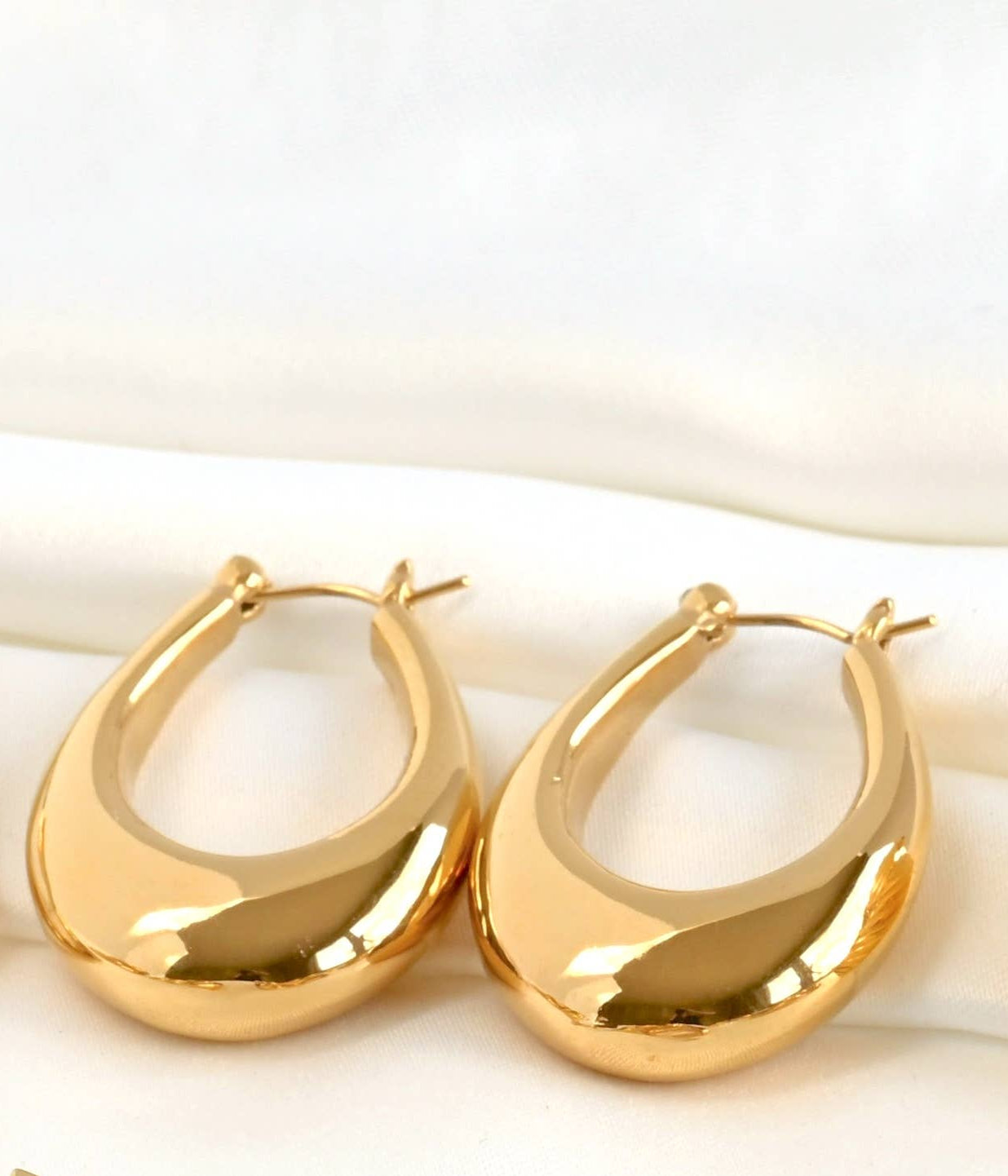 The Molten Teardrop Hoops