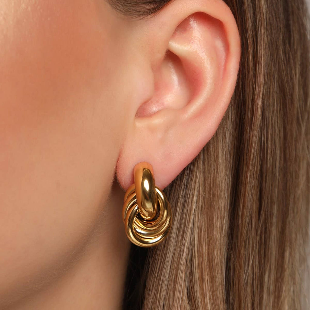Triple Knot Stud Earrings