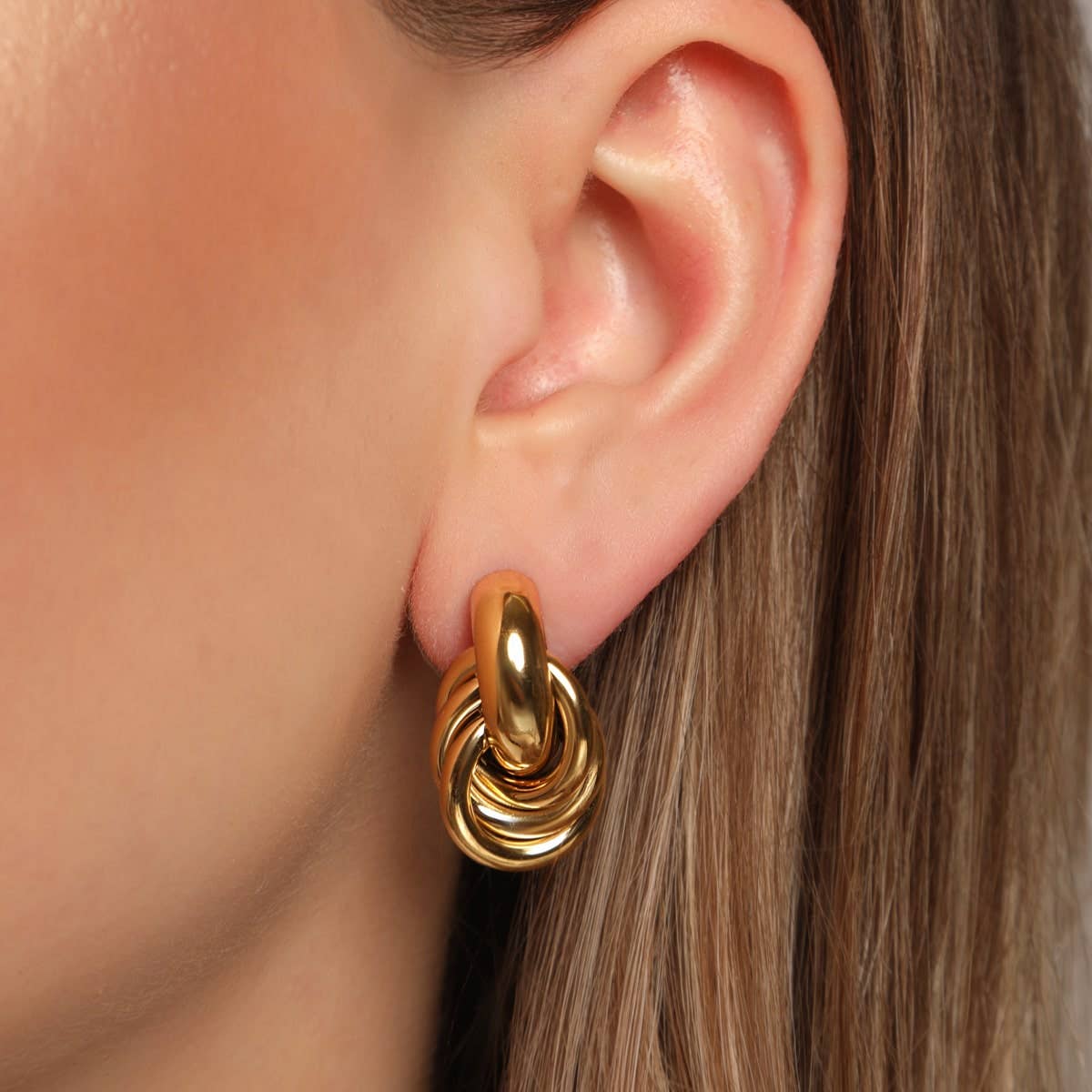 Triple Knot Stud Earrings