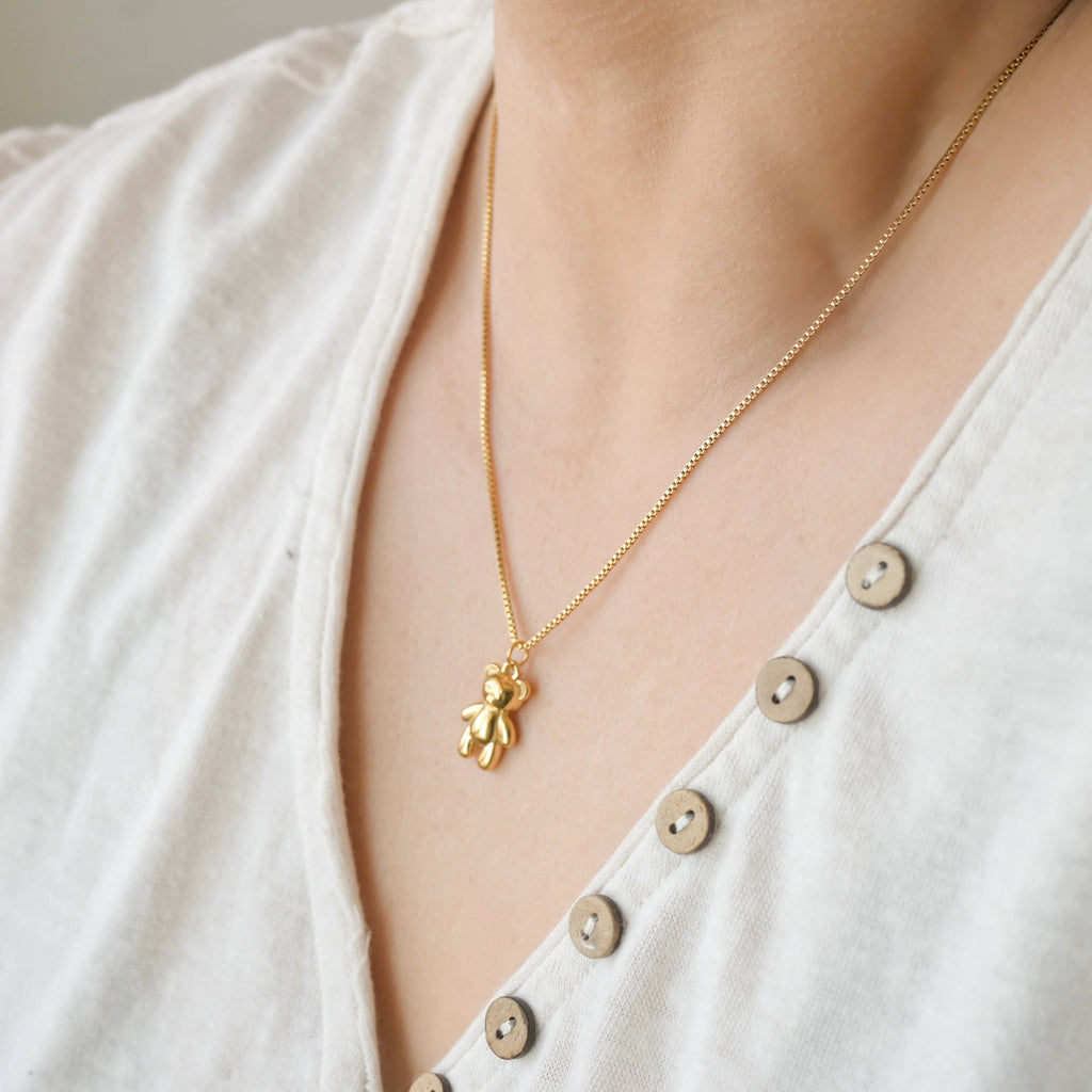 The Sculpted Teddy Necklace