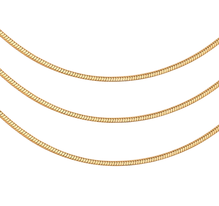 Triple Snake Chain Necklace