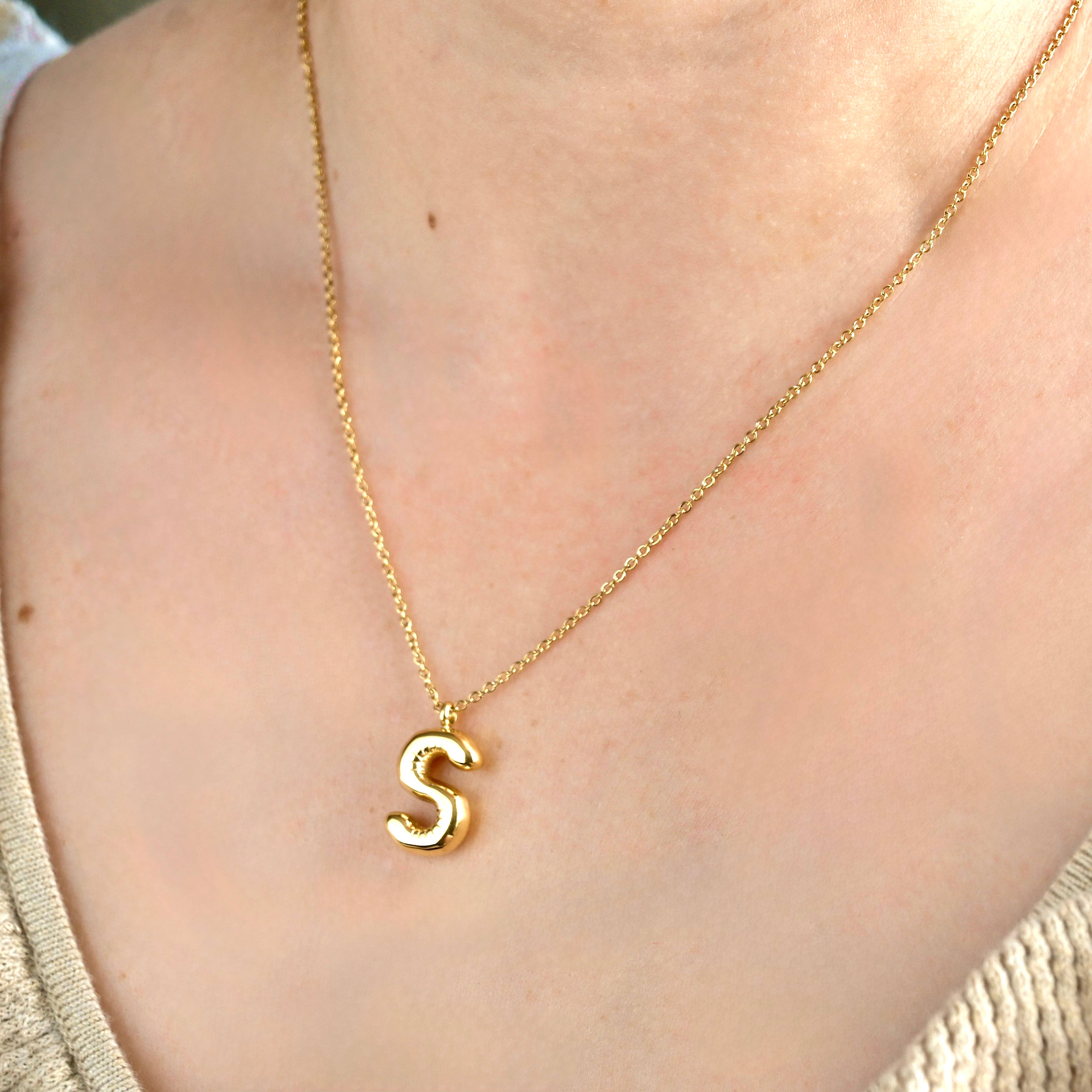 The Molten Initial Necklace