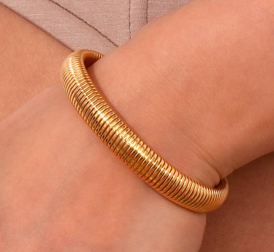 Cobra Coil Bangle Bracelet (Single)