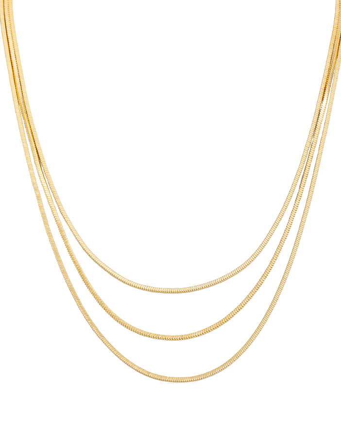 Triple Snake Chain Necklace