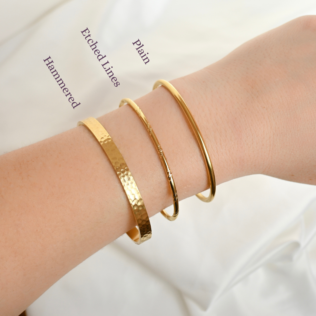 Thin Sculpted Cuff Trio